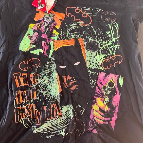 NOS Vintage 1989 Batman Joker Take Your Best Shot Single Stitch T-Shirt Large - Picture 2 of 11